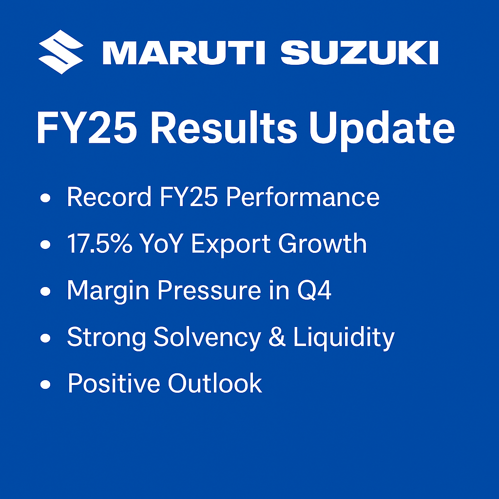 Maruti Suzuki FY25 Results Update:  Key Insights and Strategic Highlights